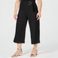 INC International Concepts Women's O Ring Culotte Pants Black Size 16 Petite