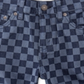 Levi's Big Boy's 502 Checkerboard Print Taper Fit Denim Shorts Blue Size 8 REG