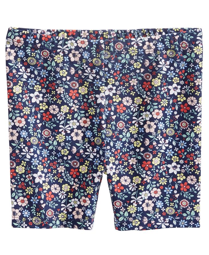 First Impressions Baby Girl's Floral Print Biker Shorts Blue Size 3-6MOS