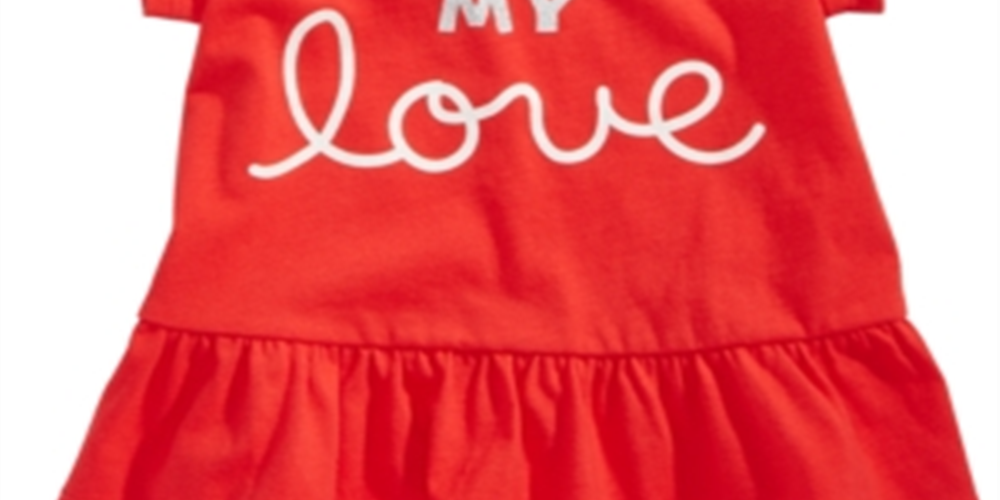 First Impressions Baby Girl's Forever Print Cotton T-Shirt Red Size 6-9MOS