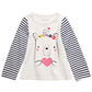 First Impressions Baby Girl's Cotton Striped Bear T-Shirt White Size 24MOS