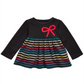 First Impressions Baby Girl's Bow Applique Stripe Tunic T-Shirt Black Size 12MOS