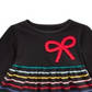 First Impressions Baby Girl's Bow Applique Stripe Tunic T-Shirt Black Size 12MOS