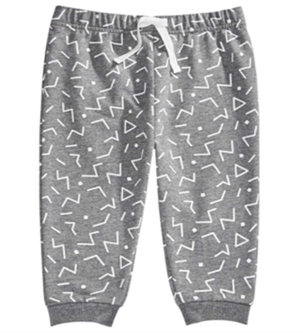 First Impressions Toddler Boy's Geo Print Joggers Gray Size 4T