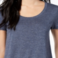 Maison Jules Women's Scoop Neck T-Shirt Blue Size Large