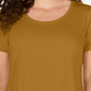 JM Collection Women's Scoop Neck Top Yellow Size Large