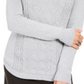 Charter Club Women's Printed Long Sleeve Crew Neck T-Shirt Top Gray Size Petite Small