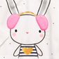 First Impressions Infant Girl's Bunny Print T-Shirt White Size 6-9MOS