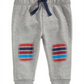 First Impressions Toddler Boy's Striped Patch Jogger Pants Gray Size 4T