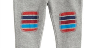 First Impressions Toddler Boy's Striped Patch Jogger Pants Gray Size 4T