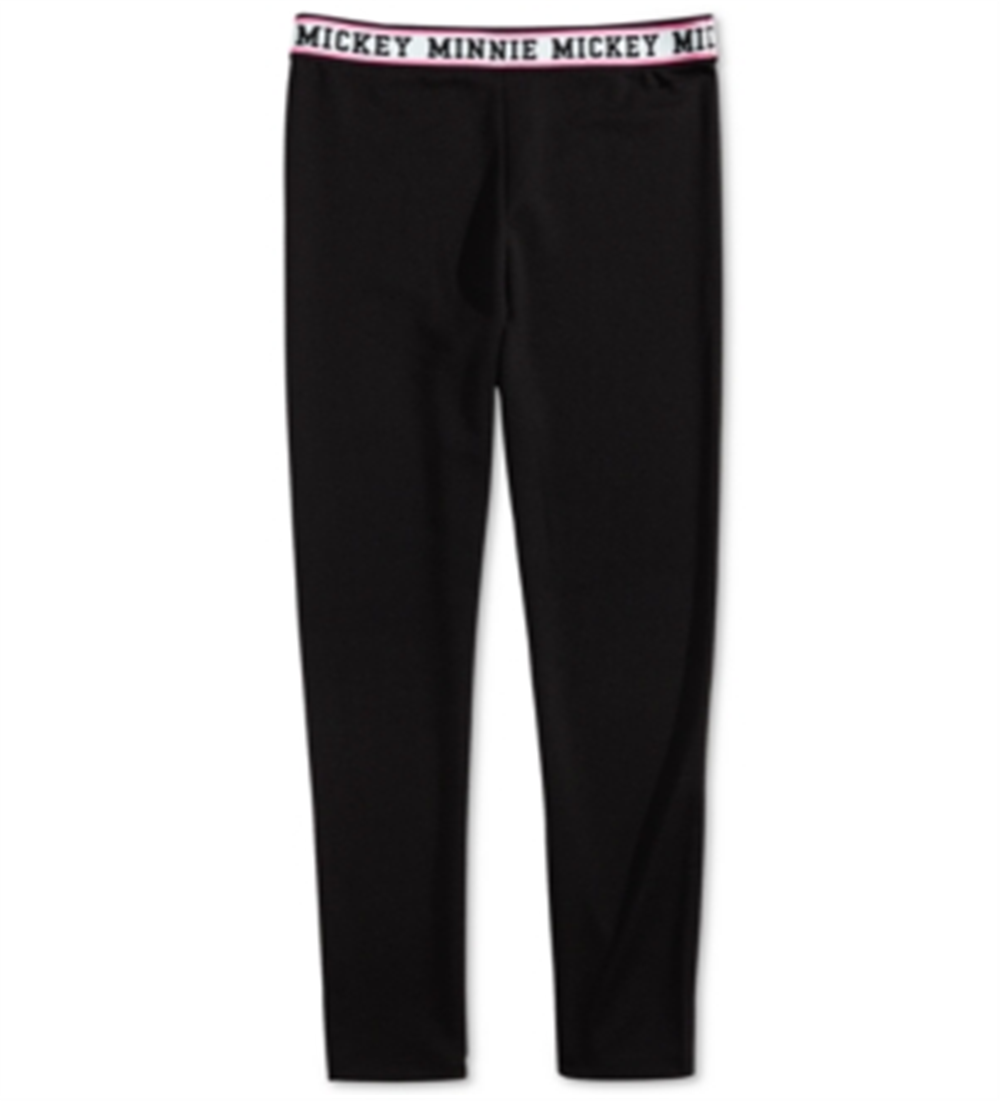 Disney Big Girl's Ponte Knit Leggings Black Size Large