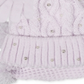 Fab Big Girl's 3 Pc Sparkly Knit Hat Scarf & Gloves Set Purple Size Regular