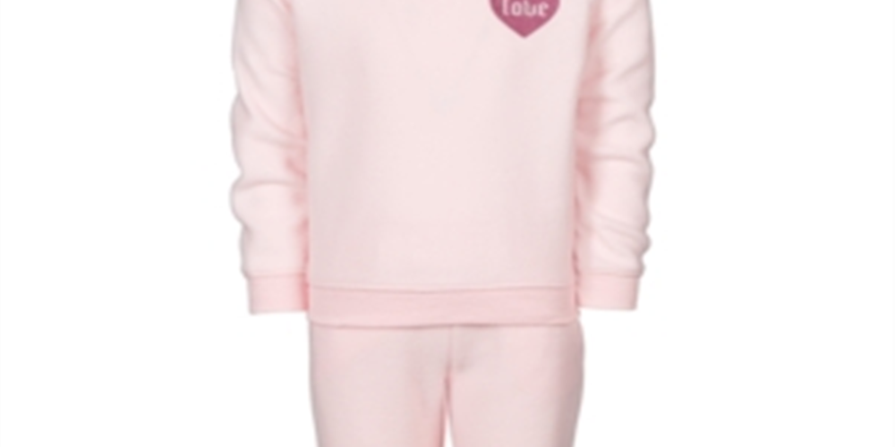 Ideology Toddler Girl's 2 Pc Love Fleece Sweatshirt & Pants Set Pink Size 3T