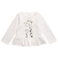 First Impressions Baby Girl's Cotton Giraffe Peplum Top White Size 24MOS