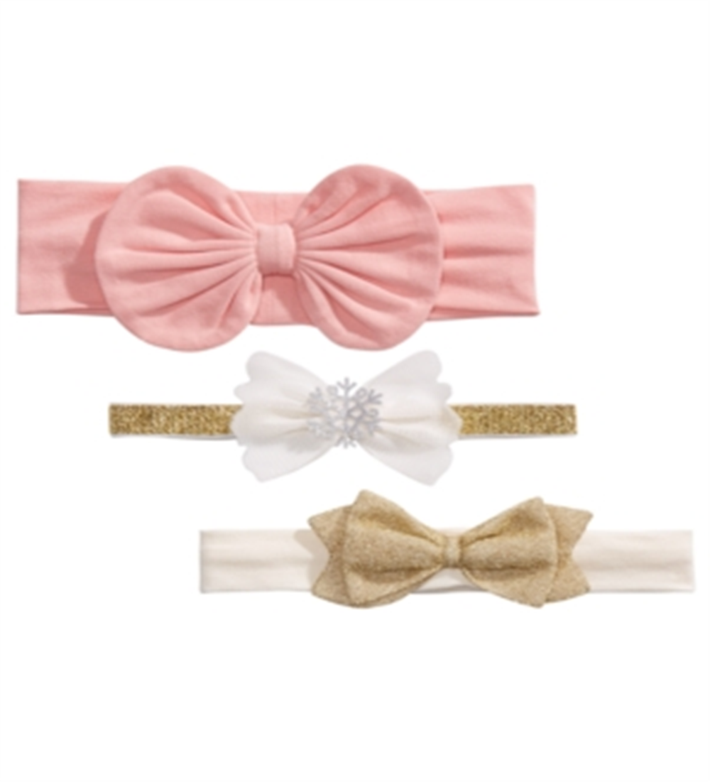 First Impressions Baby Girl's 3 Pk Headbands Pink Size Regular
