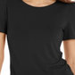 Bar III Women's Puff Sleeve T-Shirt Black Size Large