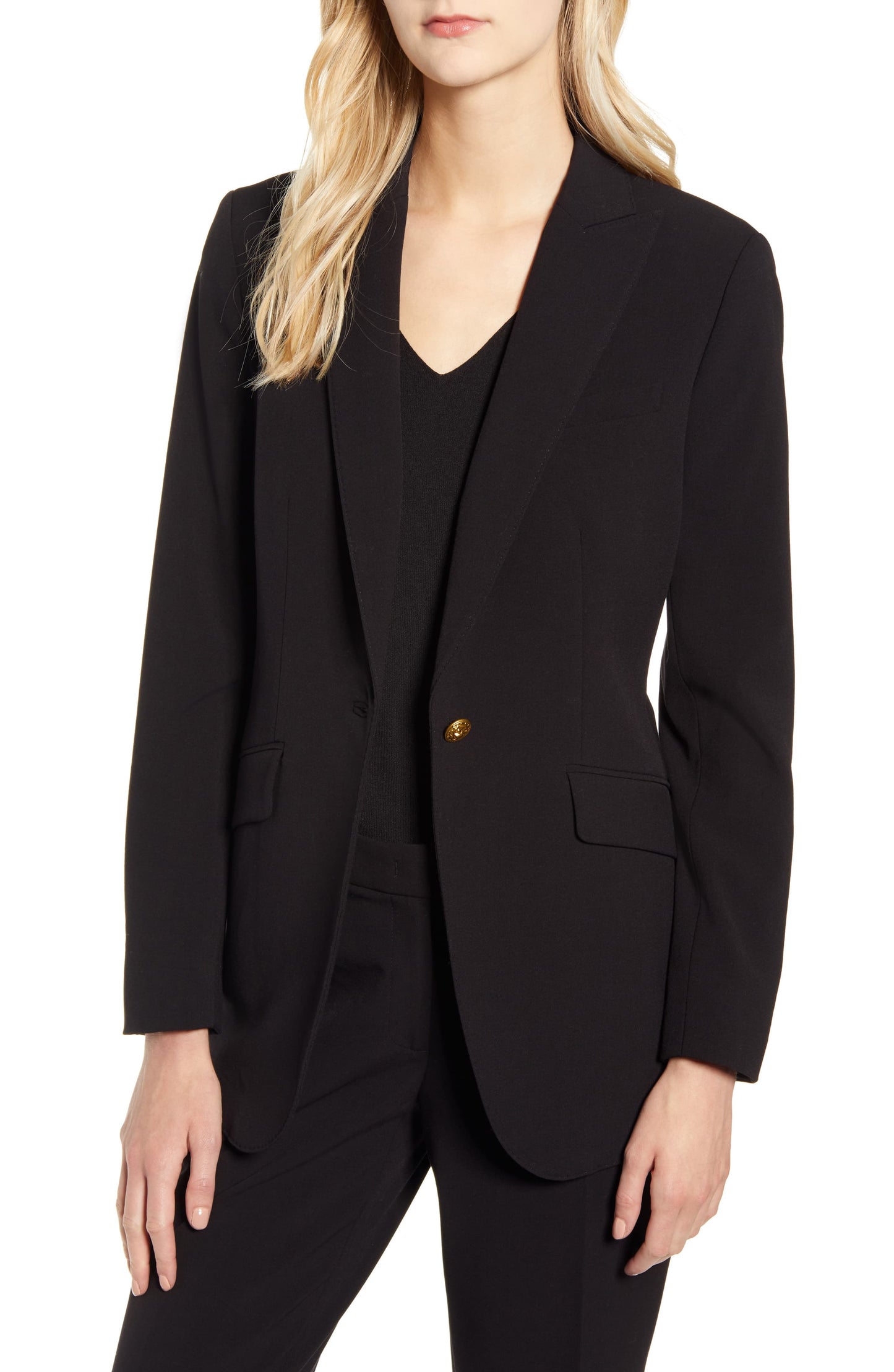 Anne Klein Womens Black Suit Jacket Black Size 0
