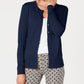 Charter Club Women's Crewneck Cardigan Blue Size Petite L