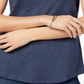 Maison Jules Women's V Neck Patch Pocket T-Shirt Blue Size S