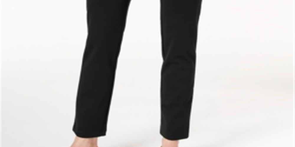 Charter Club Women's Windham Ponte Stretch Pants Black Size 8