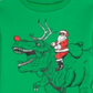 Jem Big Boy's Santa Rex Sweatshirt Kelly Green Size X-Large