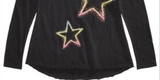 Epic Threads Big Girl's Neon Star T-Shirt Black Size Medium