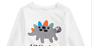 First Impressions Toddler Boy's Little Boss Dinosaur Print Cotton T-Shirt White Size 2T