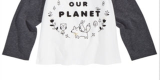 First Impressions Toddler Girl's Planet Print Cotton T-Shirt White Size 4T