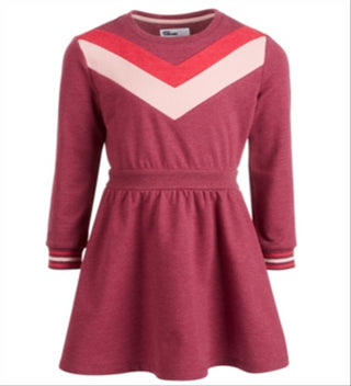 Epic Threads Toddler Girl's Chevron Sweatshirt Dress Red Size 3T