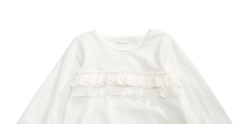 First Impressions Toddler Girl's Cotton Ruffled T-Shirt White Size 2T