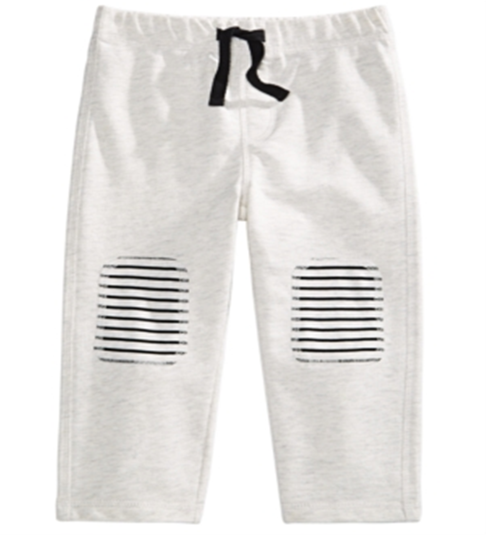 First Impressions Toddler Boy's Striped Knee Patch Pants White Size 4T
