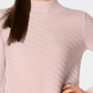 Charter Club Women's Mixed Stitch Mock Neck Sweater Pink Size Medium