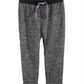 First Impressions Toddler Boy's Marled Jogger Pants Black Black Size 4T