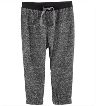First Impressions Toddler Boy's Marled Jogger Pants Black Black Size 4T
