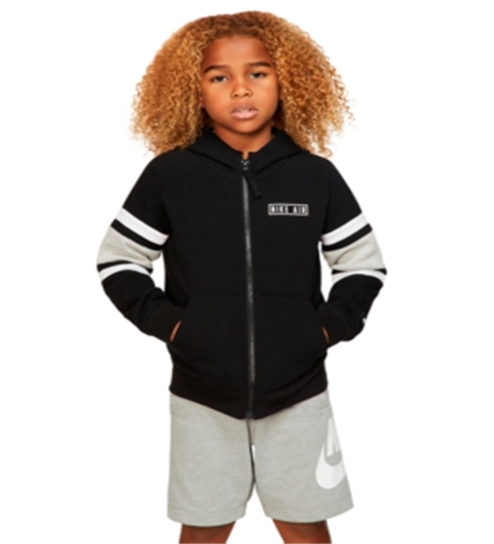 Nike Kid's Colorblocked long sleeve Two pockets at front Hooded Black Size 3T