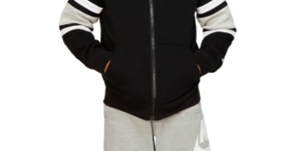 Nike Kid's Colorblocked long sleeve Two pockets at front Hooded Black Size 3T