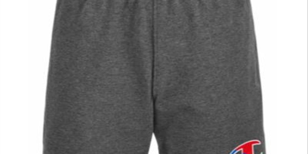 Champion Big Boy's Two Tone Logo Jersey Shorts Gray Size Medium