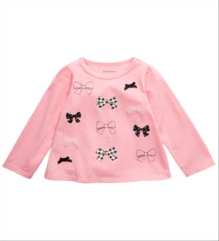 First Impressions Baby Girl's Bow Top Pink Size 12 Months