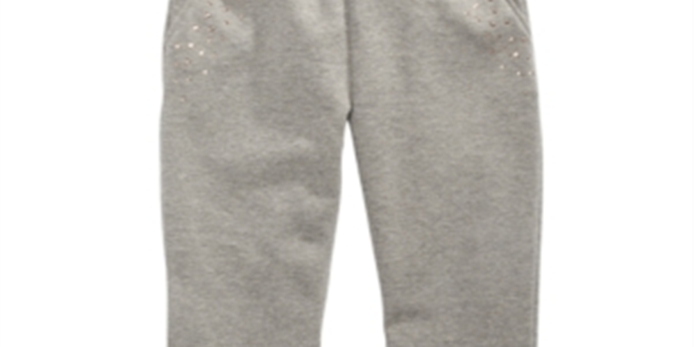 Epic Threads Big Girl's Sparkle Fleece Jogger Pants Gray Size Small