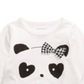 First Impressions Baby Girl's Panda Hearts T-Shirt White Size 24MOS