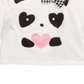 First Impressions Baby Girl's Panda Hearts T-Shirt White Size 24MOS