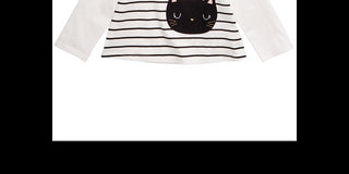 First Impressions Baby Girl's Cotton Cat Purse T-Shirt White Size 12MOS