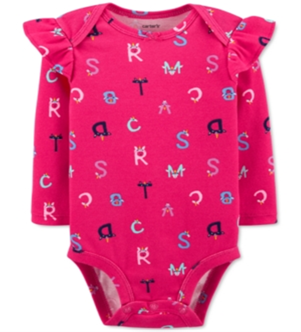 Carter's Baby Girl's Alphabet Collectible Bodysuit Pink Size 3 Months