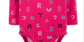 Carter's Baby Girl's Alphabet Collectible Bodysuit Pink Size 3 Months