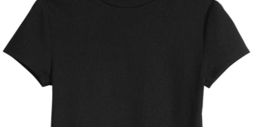 Epic Threads Big Girl's Ribbed T-Shirt Black Size Medium