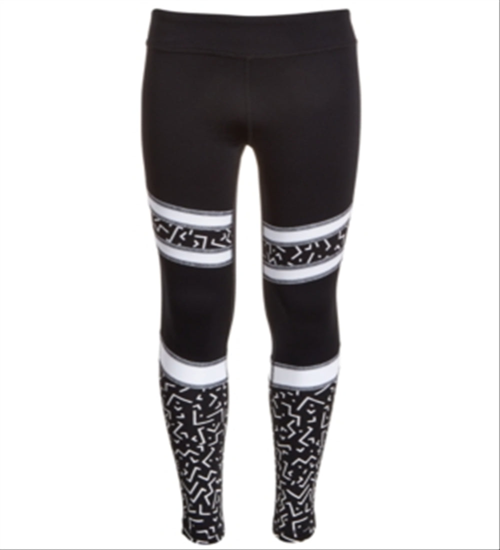 Ideology Big Girl's Pieced Leggings Black Size Small