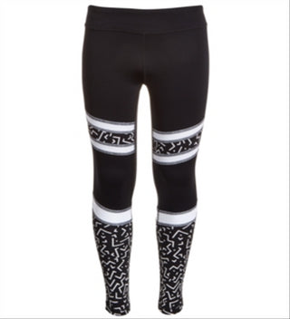 Ideology Big Girl's Pieced Leggings Black Size Small