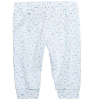 First Impressions Baby Boy's Square Print Cotton Jogger Pants Blue Size 6-9MOS