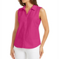 Charter Club Women's Cotton Pique Sleeveless Shirt Pink Size 6