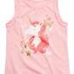 Epic Threads Toddler Girl's Ruffled Unicorn Print Tank Top -Pink Size 3